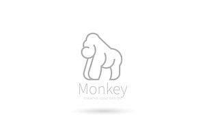 Gorilla Logo, Monkey Logo Templet