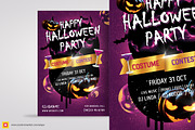Halloween Party Flyer Template, a Flyer Template by Satgur Graphic Design (Thumbnail 1 of 3)