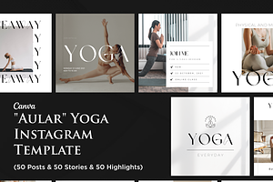 Yoga Canva InstagramTemplates