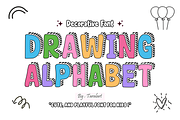 Drawing Alphabet - Playful Font, a Sans Serif Font by KiddoGlyphs Studio (Thumbnail 1 of 5)