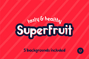 Superfruit - Sweet, tasty & healthy, a Sans Serif Font by NimaType (Thumbnail 1 of 5)