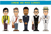Businessman characters creation kit, a Work Illustration by yuanden graphics (Thumbnail 4 of 15)