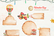 Watercolor Christmas Wonderland Set, an Animal Illustration by Apixsala (Thumbnail 4 of 6)