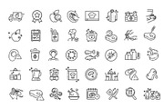 Set of outline food safety icons, a Food Illustration by Tettygreen (Thumbnail 2 of 3)