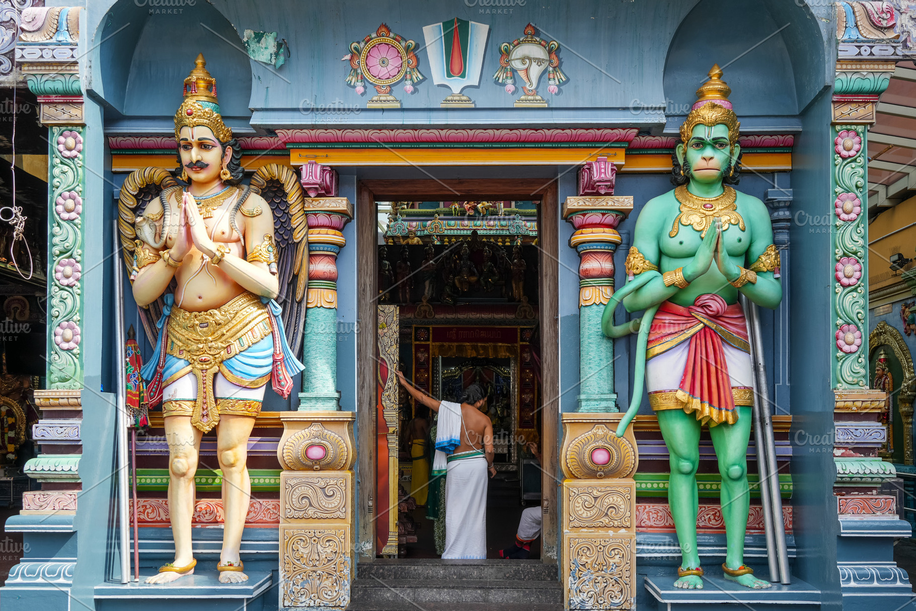 Entrance of Sri Srinivasa Perumal Temple in Singapore, an Architecture Photo by GoodGoods