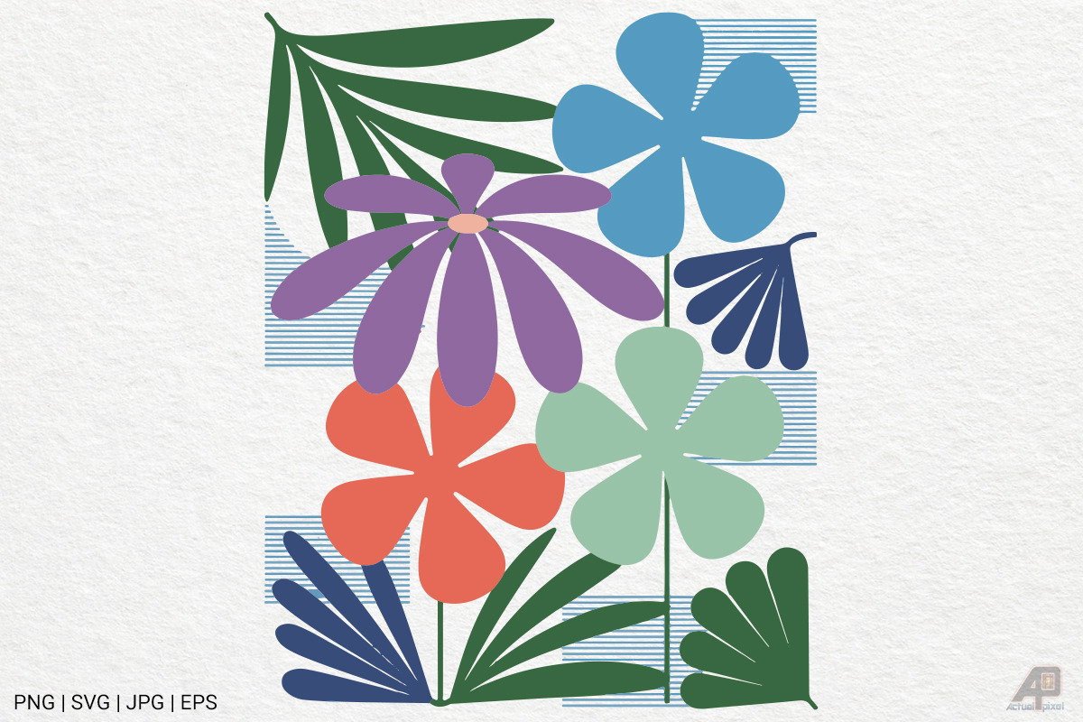 Boho Retro Flower Sublimation Bundle, an Illustration by Actual Pixel (Photo 8 of 13)
