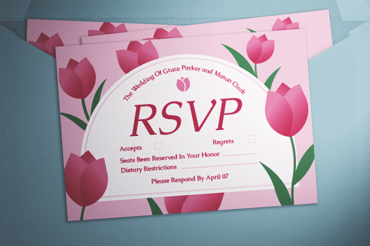 Flower Wedding Invitation Suite, an Invitation Template by The Good Store (Photo 3 of 4)