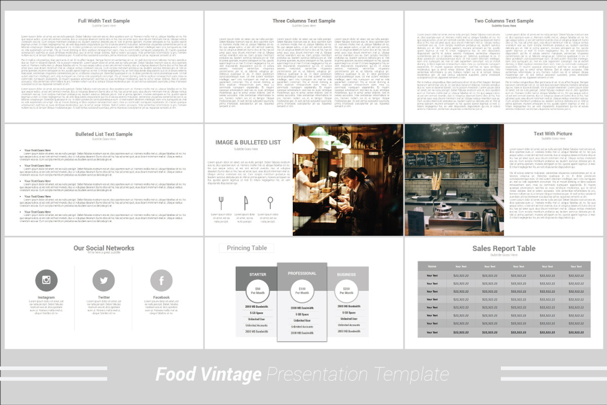 Food Vintage Keynote Template, a Presentation Template by Presentation Official (Photo 9 of 13)
