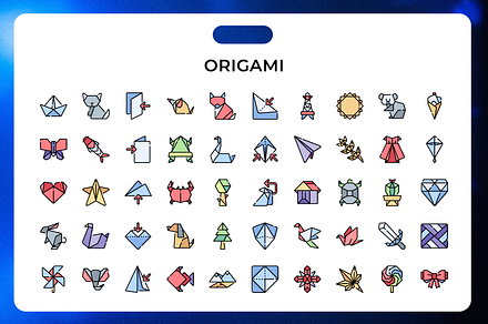 Origami Icons, an Icon by Wencory
