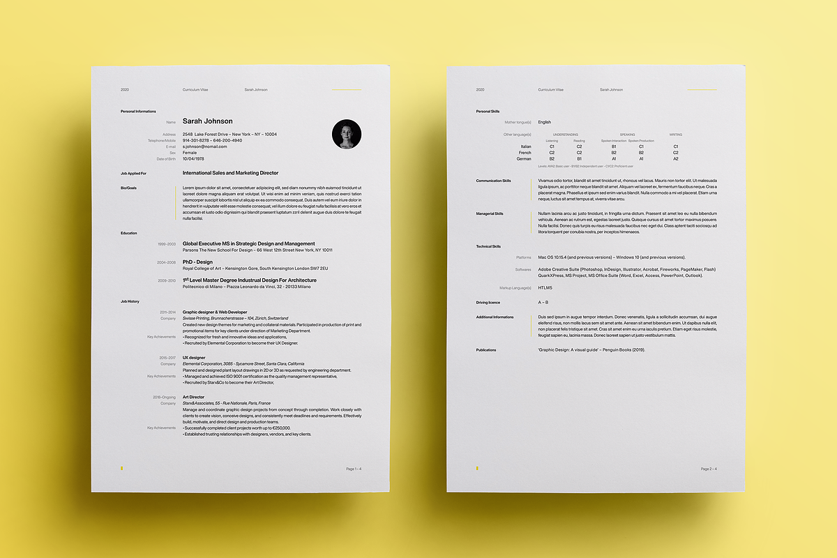 Pro Resume Template, a Resume Template by Unio Designs (Photo 3 of 5)