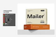Cardboard Shipping Mailer Box Mockup, a Packaging Mockup by Ram Studio LLC (Thumbnail 9 of 14)
