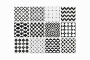 12 Black and White Tile Patterns, a Pattern Graphic by NorthWindPixels (Thumbnail 3 of 4)