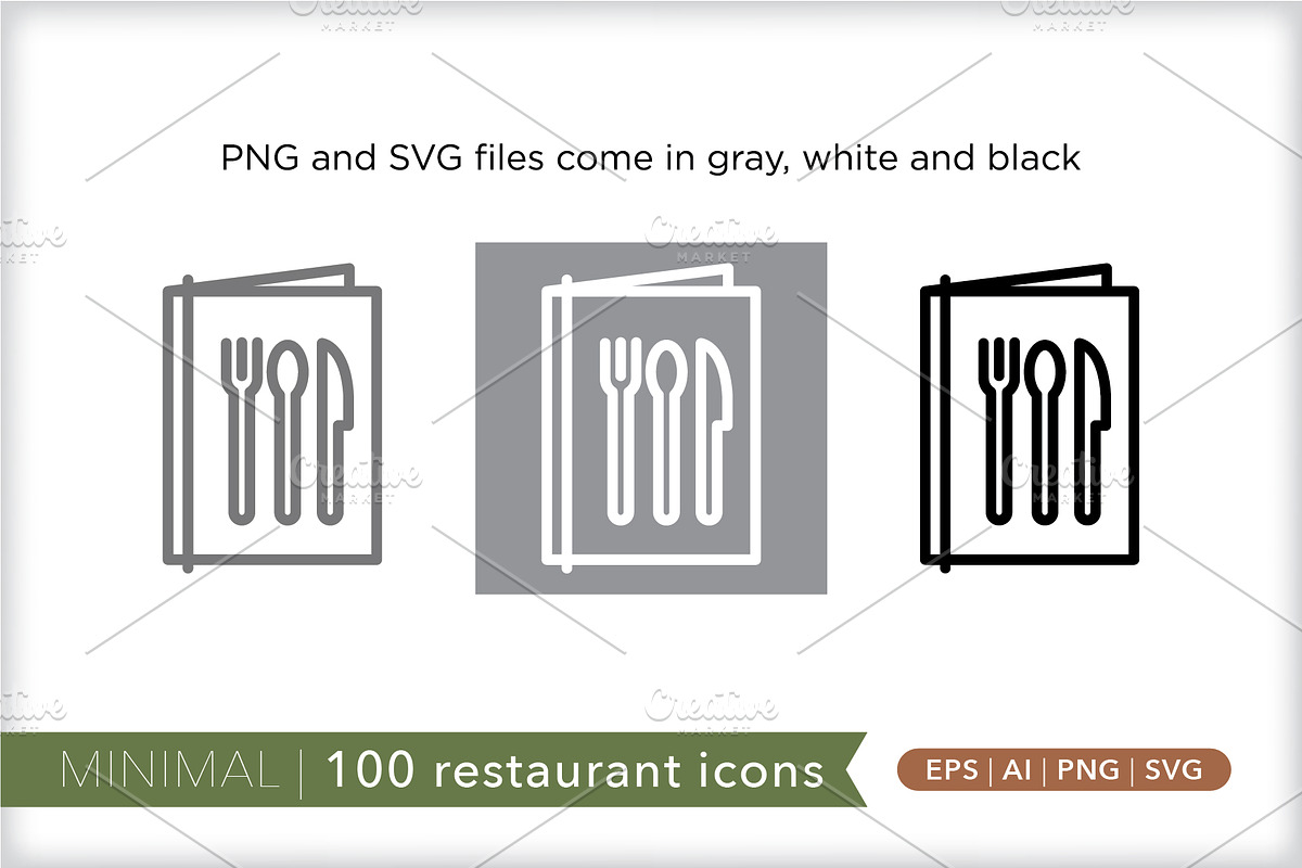 Minimal 100 restaurant icons, an Outline Icon by Picture Window (Photo 9 of 10)