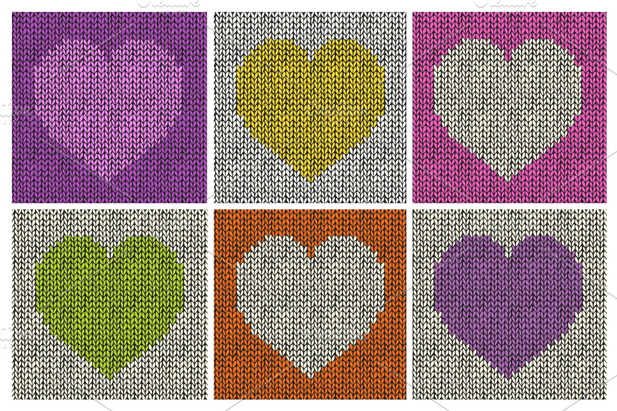 24 Knitted Hearts Seamless Patterns, a Pattern Graphic by IreneArt illustrations (Photo 3 of 5)