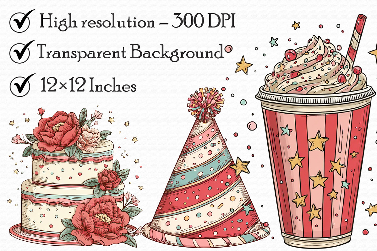Hand Drawn Birthday Png, an Illustration by Libby Wishes (Photo 7 of 7)