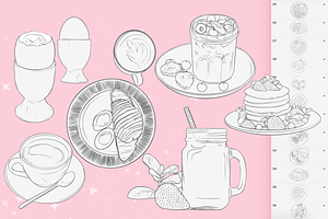 Breakfast Food Brushes Procreate