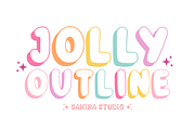 Jolly Outline - Playful Display Font, a Sans Serif Font by Sahira Studio (Thumbnail 1 of 5)
