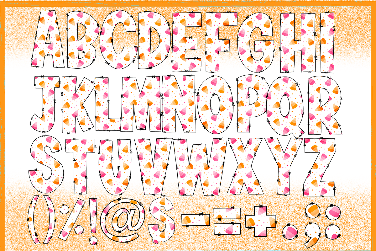 Halloween candy-PNG fonts, a Handwritten Font by It me digital art (Photo 3 of 9)
