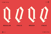 Qordhion - Blackletter Font, a Blackletter Font by MooneseyeType (Thumbnail 5 of 9)