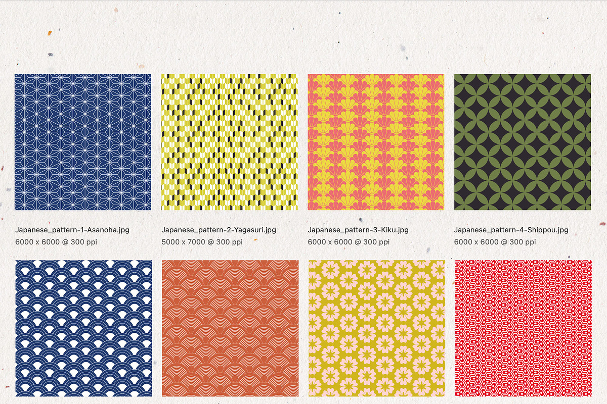 Japanese pattern and elements set, a Pattern Graphic by likorbut (Photo 3 of 9)