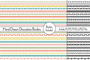 Hand Drawn Decorative Borders, a Pattern Graphic by Melissa Held Designs (Thumbnail 1 of 3)