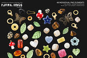 Playful Beads & Jewelry PNG Overlays, a Texture Graphic by DreamoraArt (Thumbnail 9 of 9)