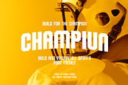 Champiun – Bold and Powerful Sports, a Sans Serif Font by Dikas Studio (Thumbnail 1 of 12)