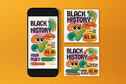 Black Orange History Month Flyer Set, a Flyer Template by graphicook (Thumbnail 3 of 3)