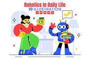 10 Robotics Daily Life Illustration, a Technology Illustration by denayunebgt (Thumbnail 1 of 4)