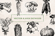 Vegetables Engravings Set, an Object Graphic by Graphic Goods (Thumbnail 5 of 6)