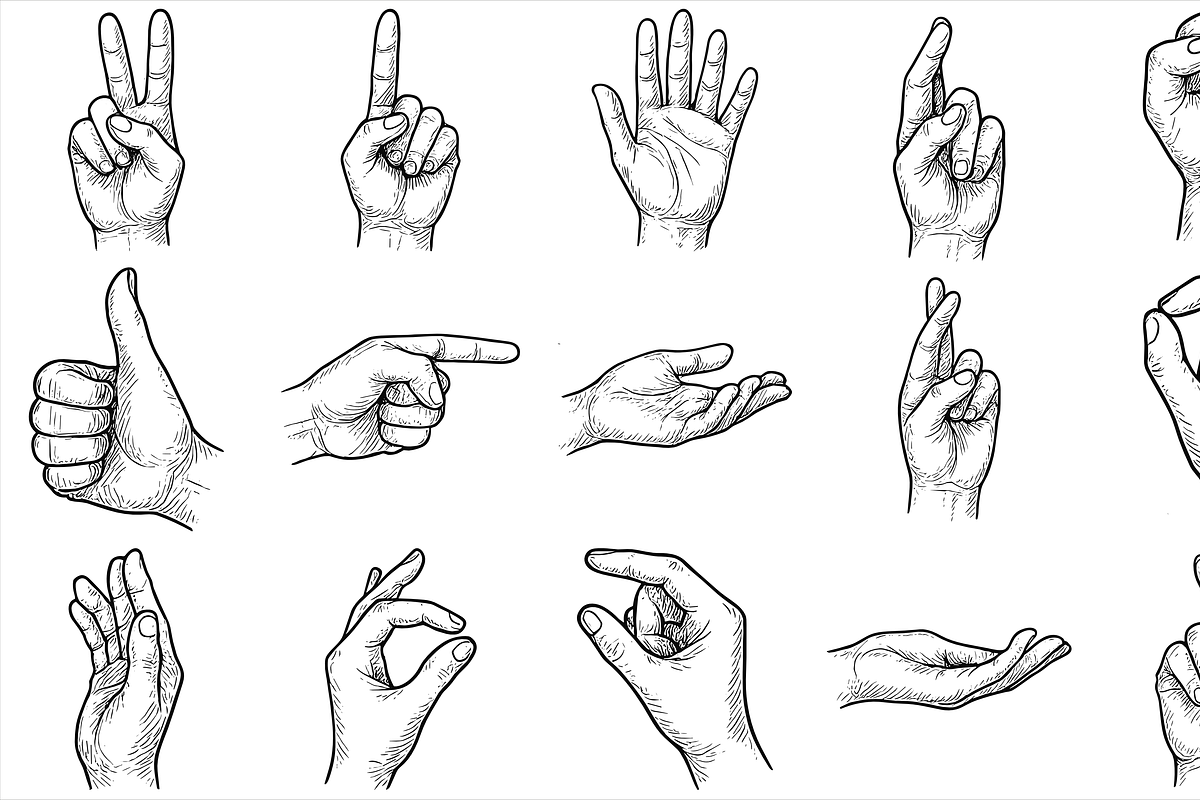Human Hand Gestures, an Object Graphic by nikagraphic