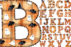 Halloween Alphabet Letters Bundle