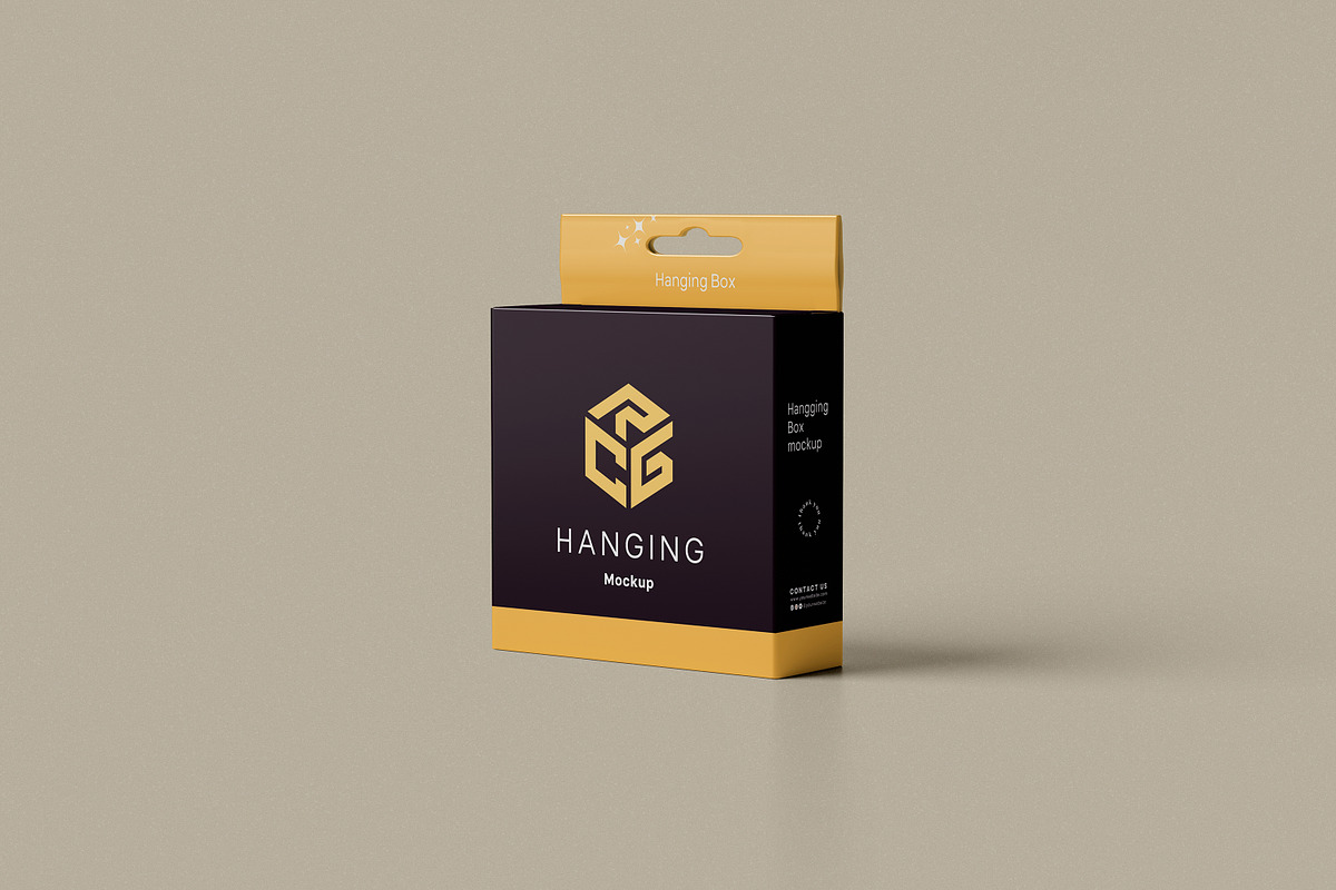 Hanging Box Mockup, a Packaging Mockup by Pexelcorner (Photo 9 of 9)