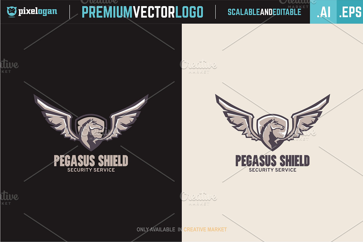 Pegasus Shield Logo, a Branding & Logo Template by pixelogan (Photo 2 of 2)