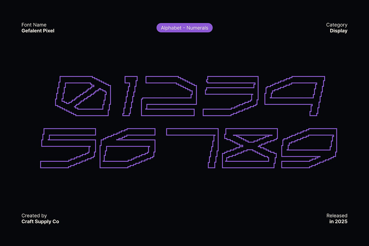 Gefalent Pixel, a Sans Serif Font by Craft Supply Co. (Photo 6 of 8)