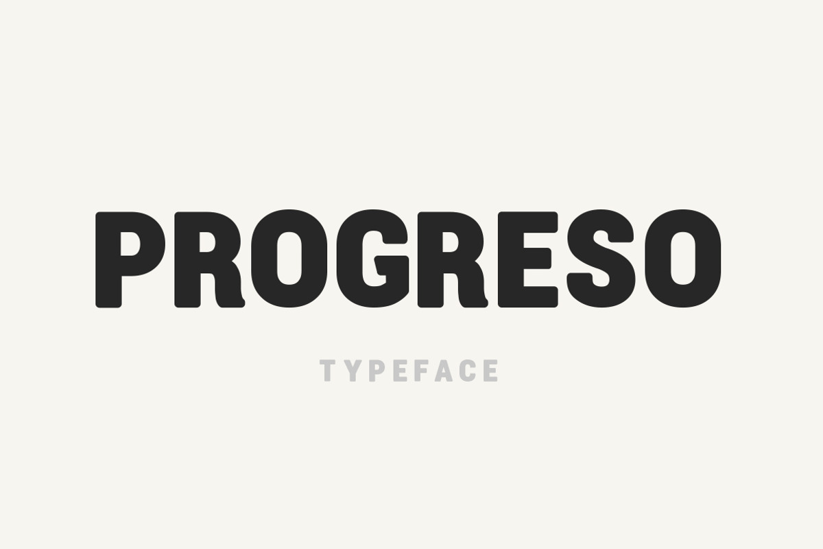 Progreso Typeface preview 2