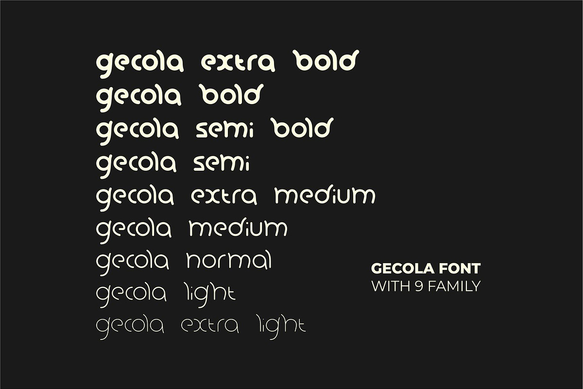 Gecola - Logo Font, a Sans Serif Font by suhadidesign (Photo 9 of 11)