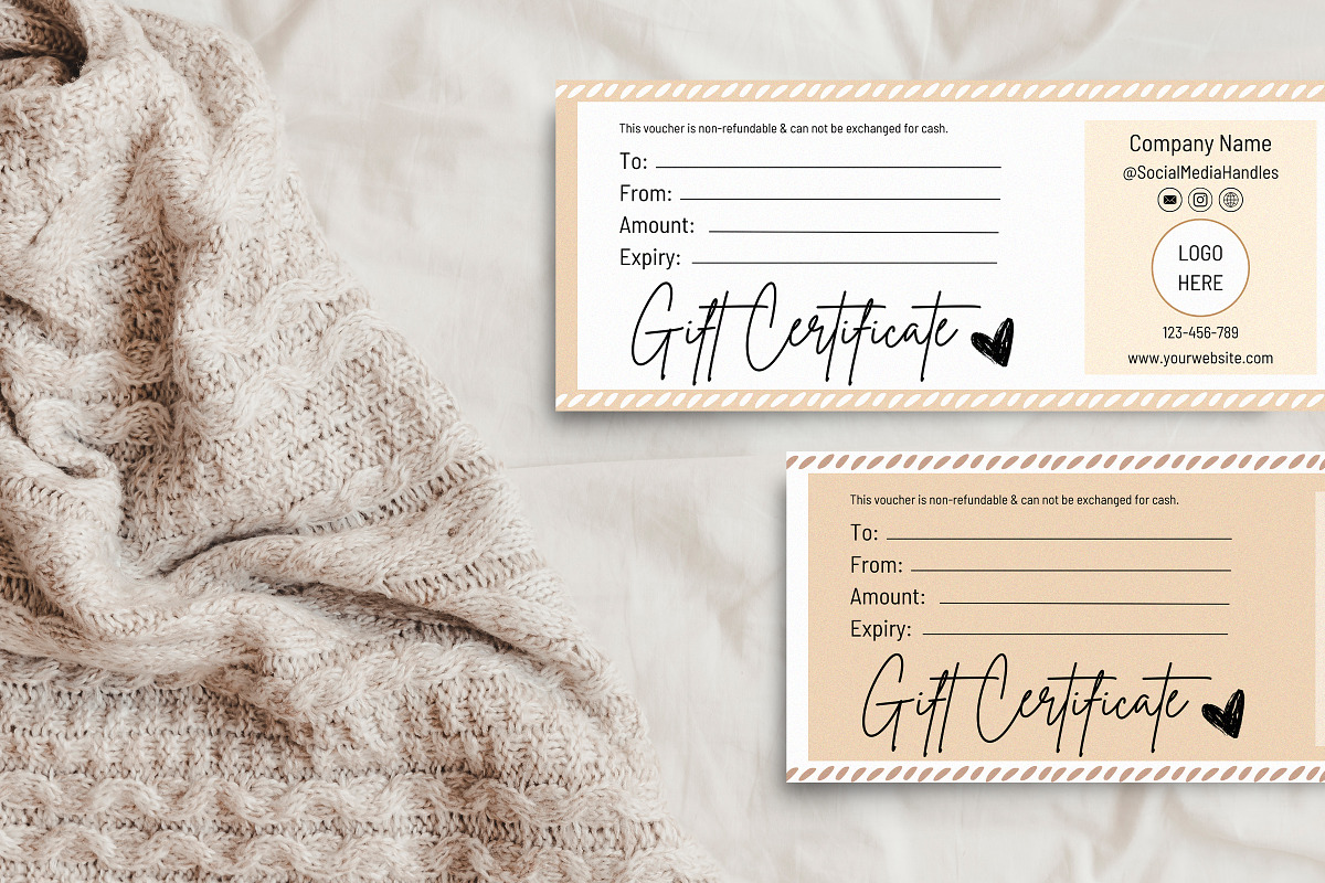 Editable Gift Card Canva Certificate, a Design Template by Snapybiz (Photo 9 of 10)