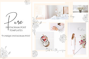 Instagram Post Template Pure Clear