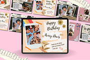 5 Happy Birthday Scrapbook Templates, a Templates & Theme by TemplateCastleStore (Thumbnail 3 of 9)