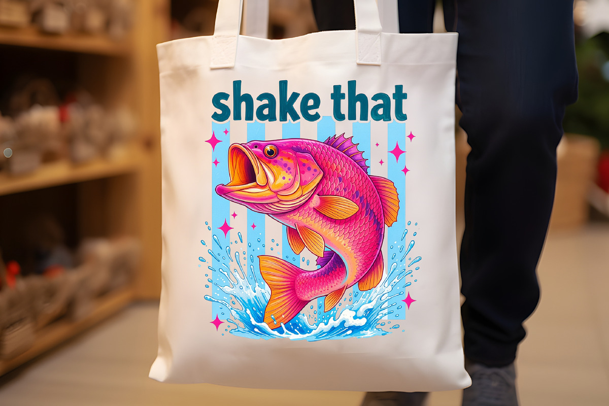 Colorful Bass Fish Shake That PNG, a Work Illustration by Sublimation Artist (Photo 8 of 9)
