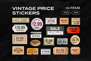 Vintage Price Stickers, an Object Illustration by DesignerCandies (Thumbnail 1 of 5)