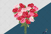 Watercolor Valentines Roses Clipart, an Illustration by Creative Art (Thumbnail 6 of 6)
