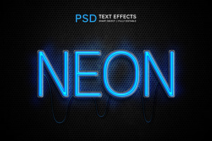 Neon Text Effect Style