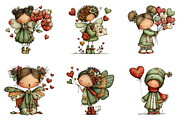 Whimsical Valentin Fairy Clipart, an Illustration by CreationArt (Thumbnail 3 of 6)