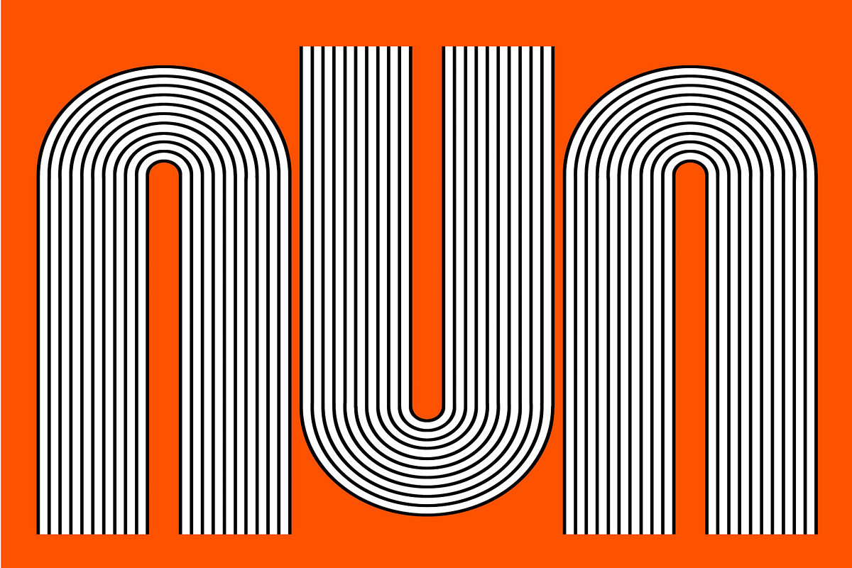 Three Arches on Orange Minimal Geome, a Background Graphic by Sharon Schwalbe