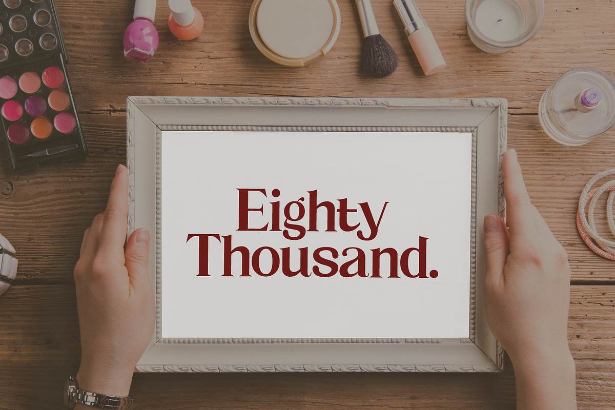 Eighty Thousand, a Serif Font by Jrray Studio (Photo 4 of 6)