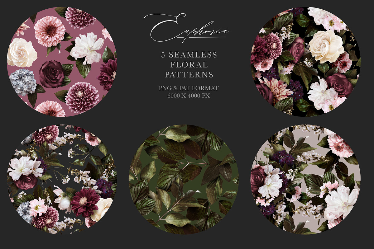 Euphoria Floral Clip Art & Patterns, an Object Graphic by Eclectic Anthology (Photo 10 of 17)