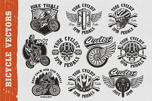 Bicycle Vectors Bundle, a Transportation Illustration by Harry Kasyanov