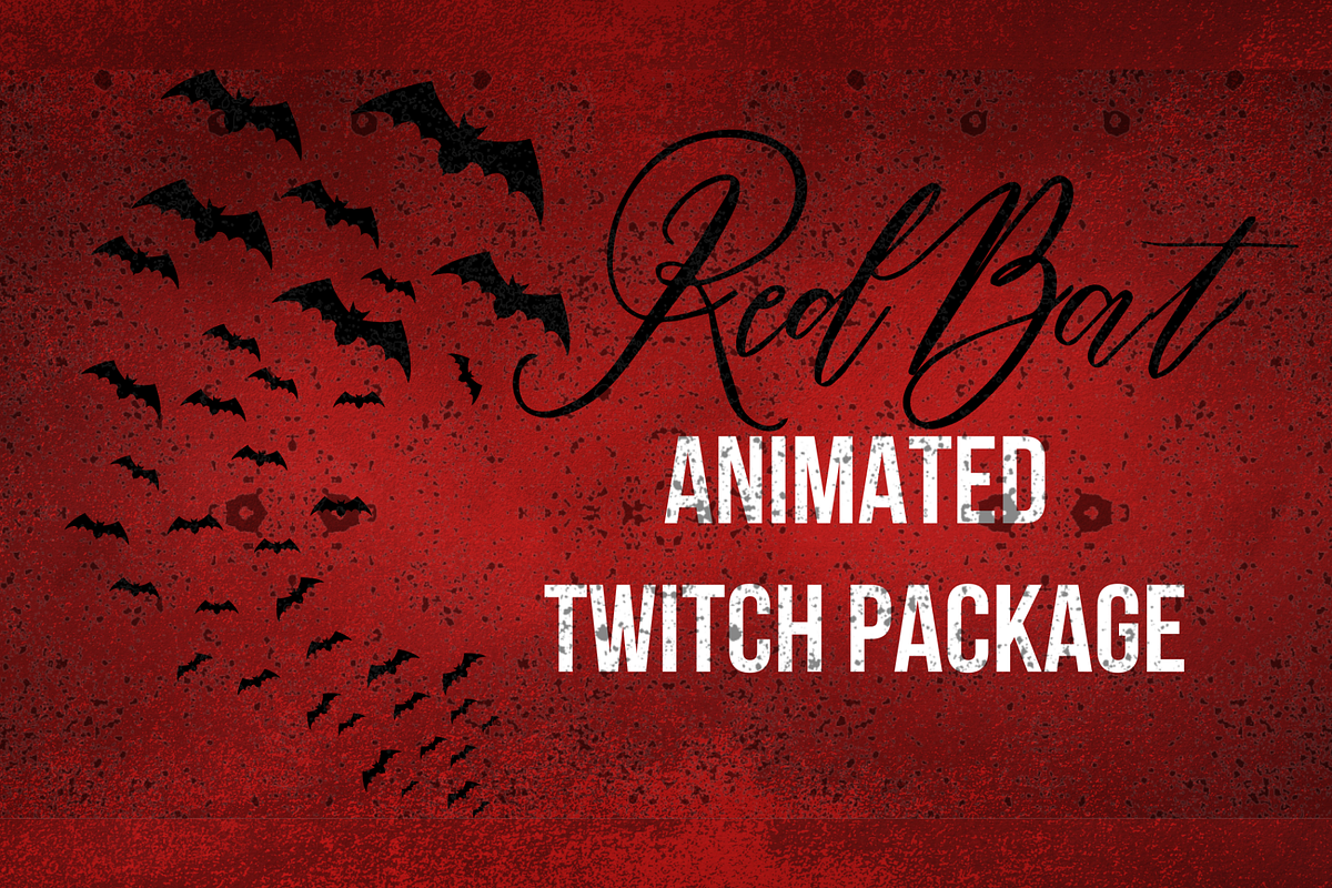 Gothic Bat Animated Stream Package, a Templates & Theme by KatieLearns (Photo 1 of 7)